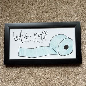 “Let’s Roll” Hobby Lobby Artwork for Bathroom